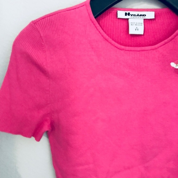 Pink Silk Blend Ribbed Blouse! - Picture 5 of 6